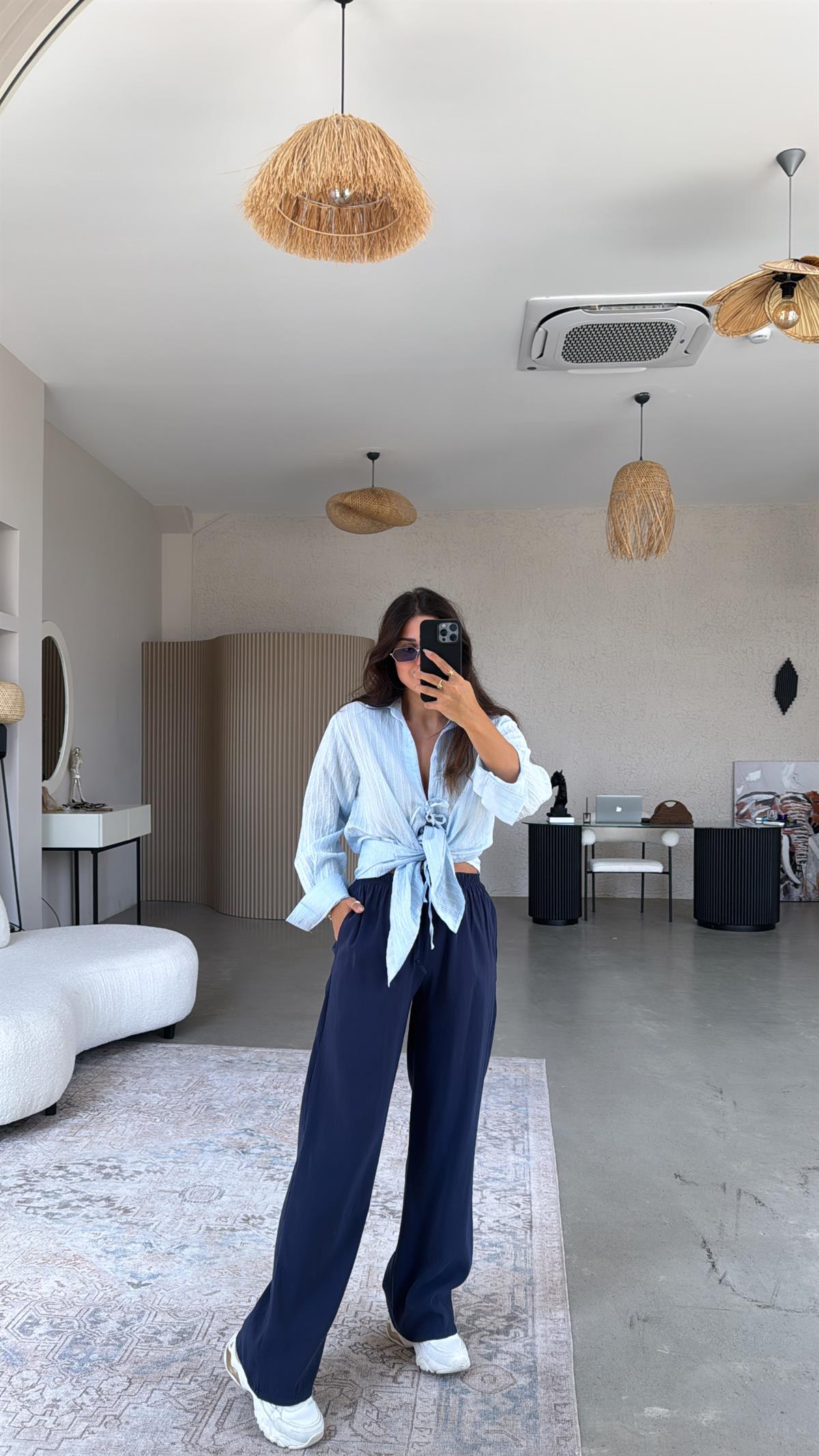 Lacivert Massi Pantolon