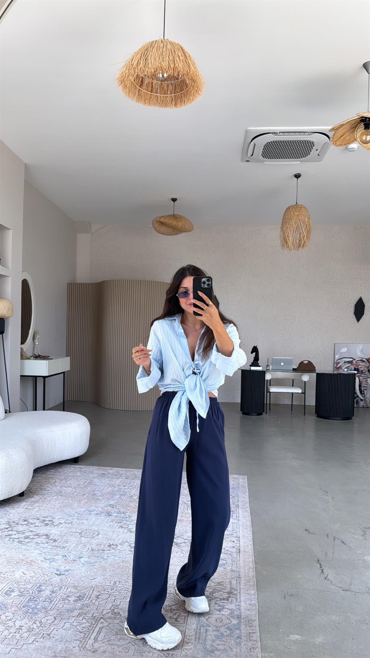 Lacivert Massi Pantolon