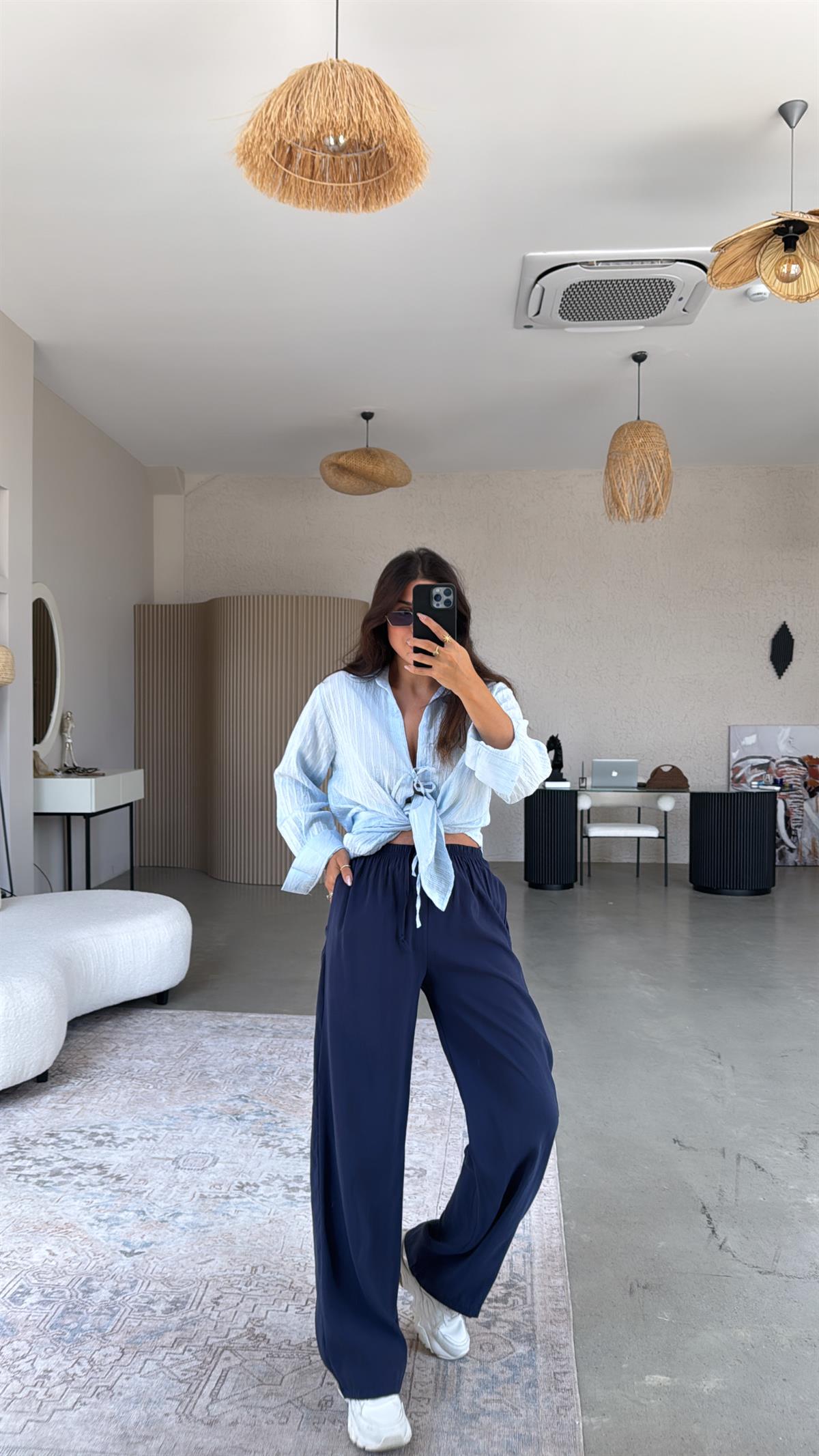 Lacivert Massi Pantolon