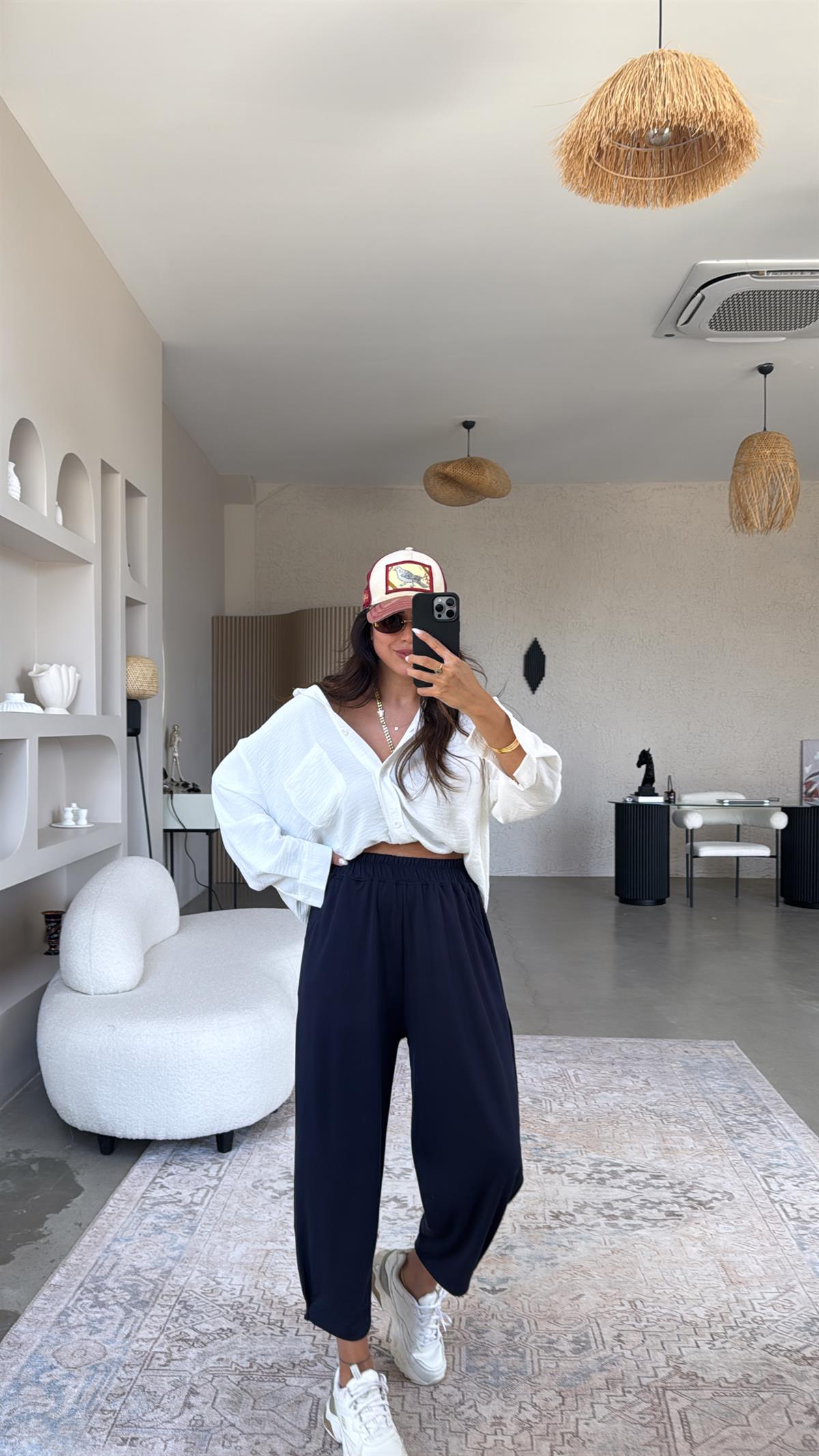 Lacivert Modal Baggy Eşofman