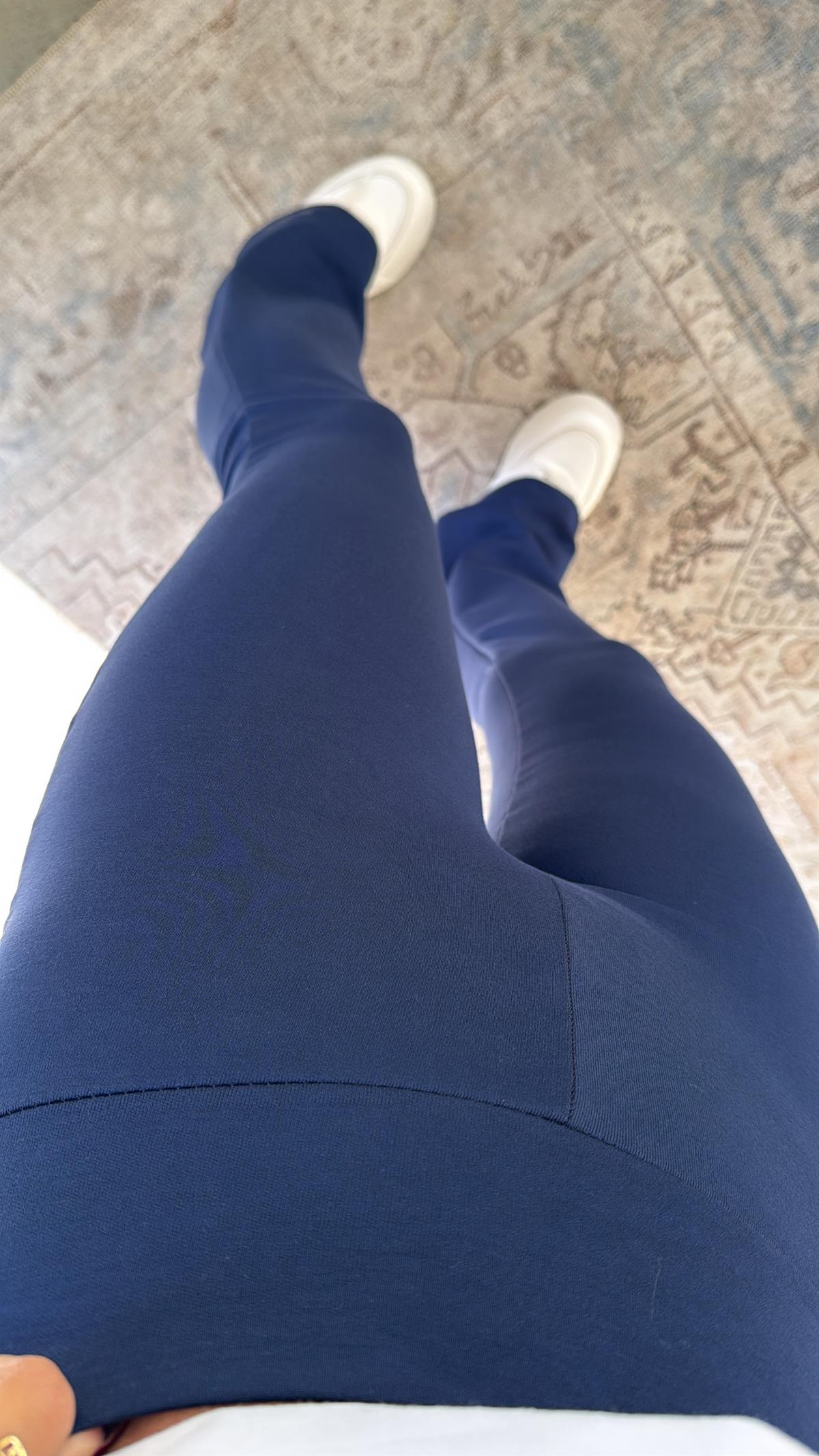 Lacivert Modal İspanyol Tayt