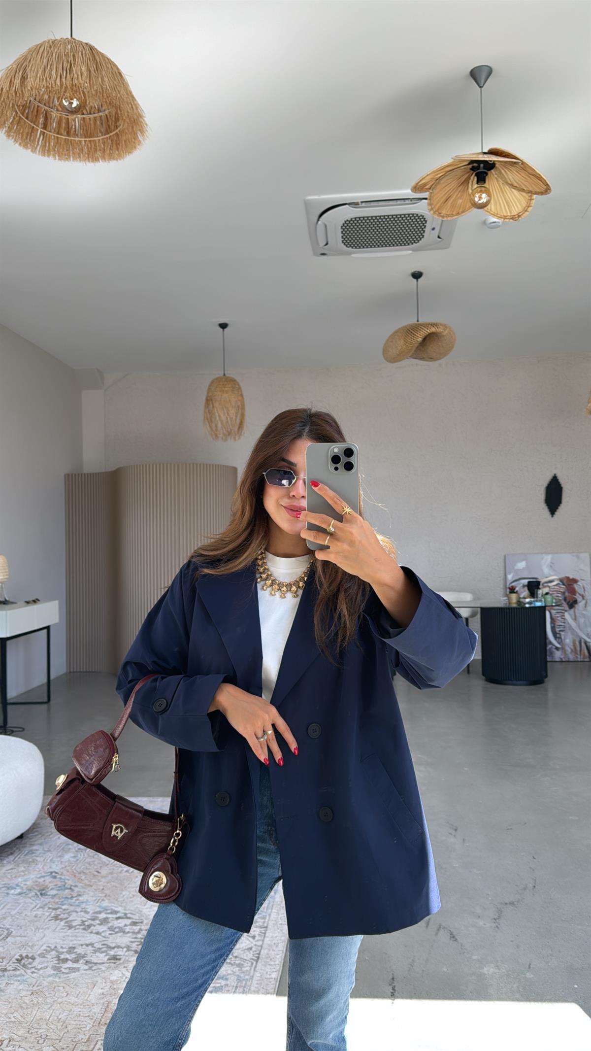 Lacivert Mssimo Trençkot