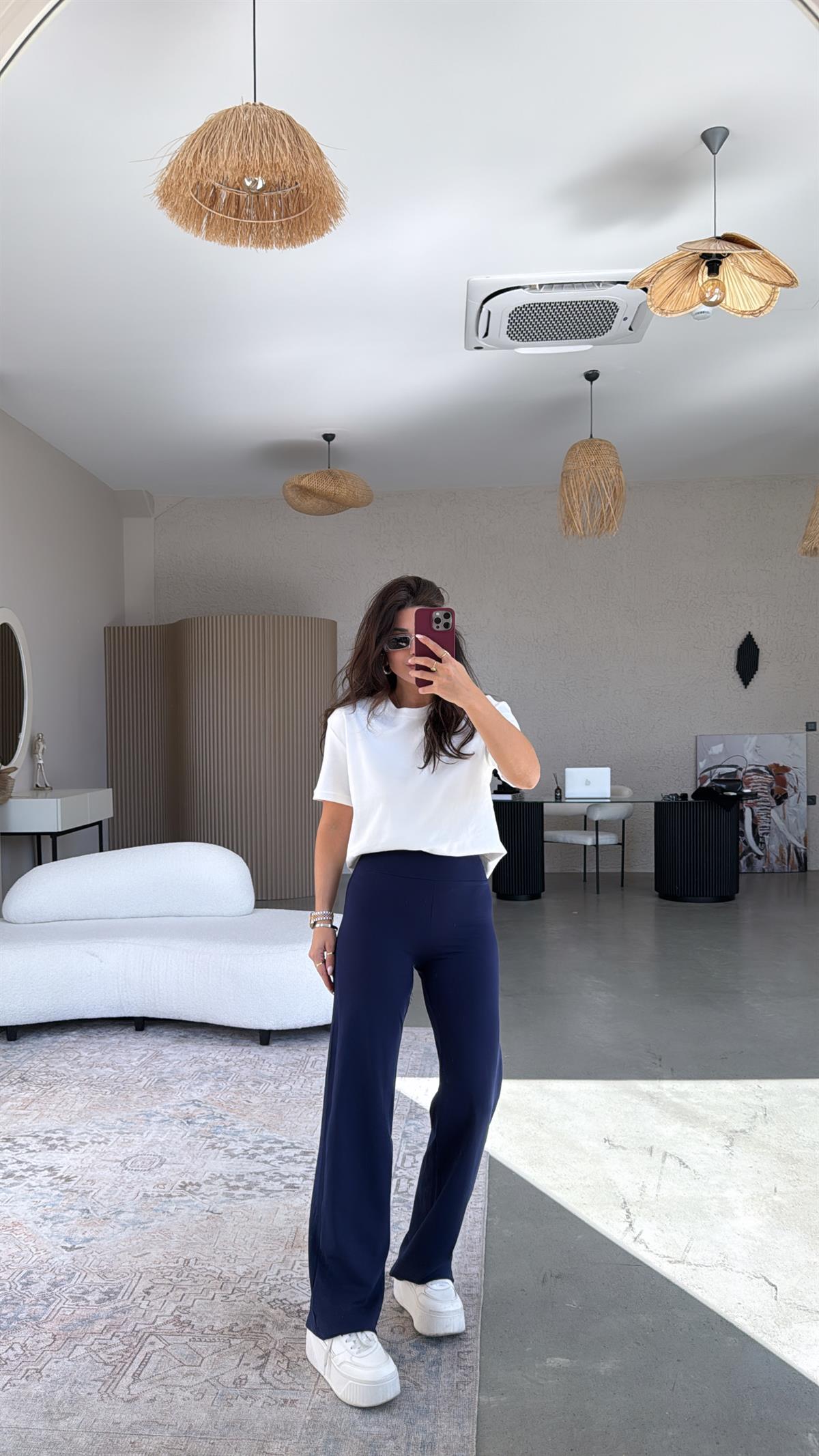 Lacivert Oys Tayt Pantolon