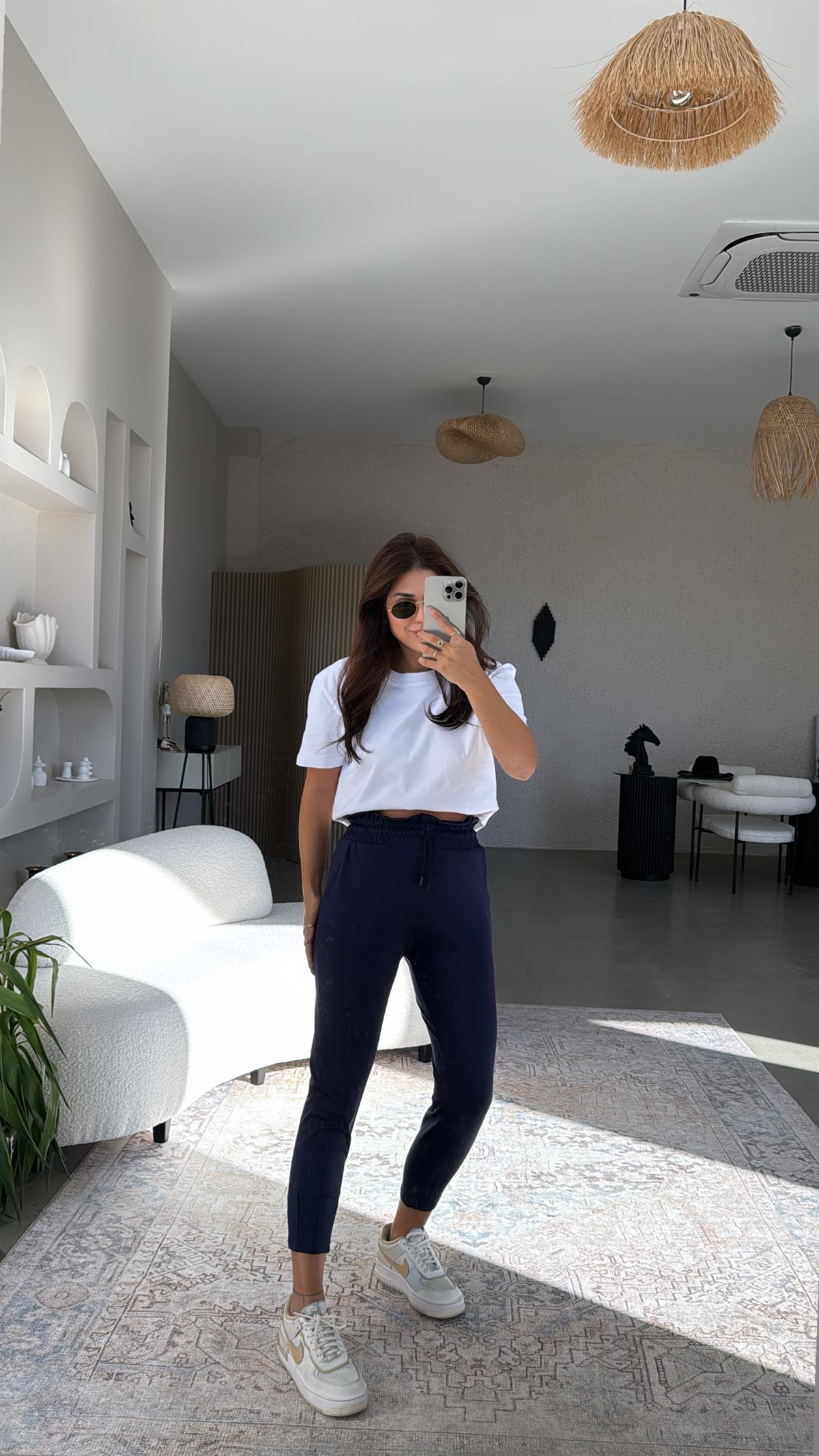 Lacivert Paça Pensli Scuba Pantolon