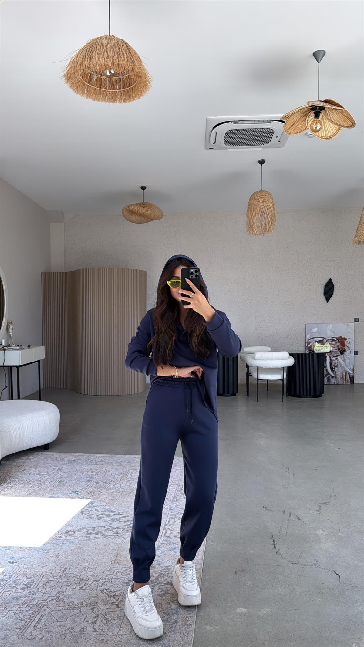 Lacivert Scuba Kapüşonlu Takım