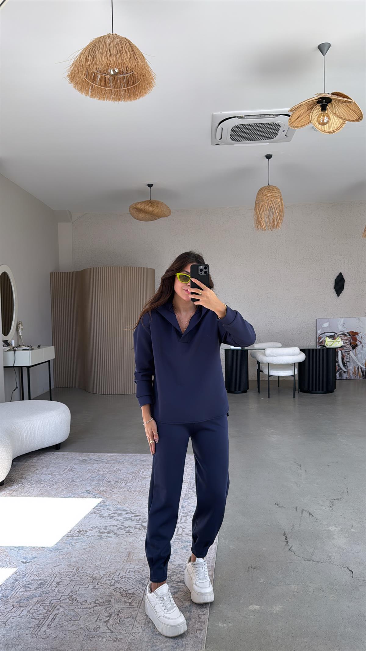 Lacivert Scuba Kapüşonlu Takım