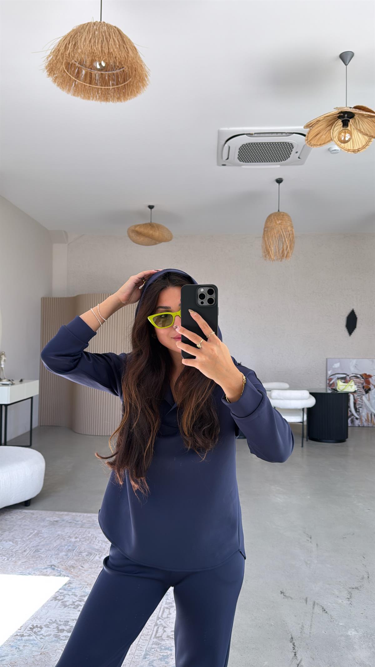 Lacivert Scuba Kapüşonlu Takım