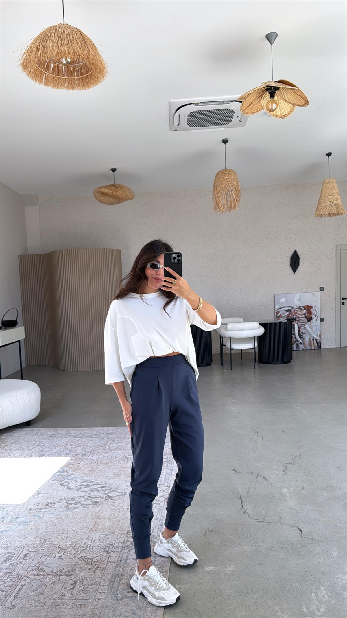 Lacivert Scuba Rahat Pantolon