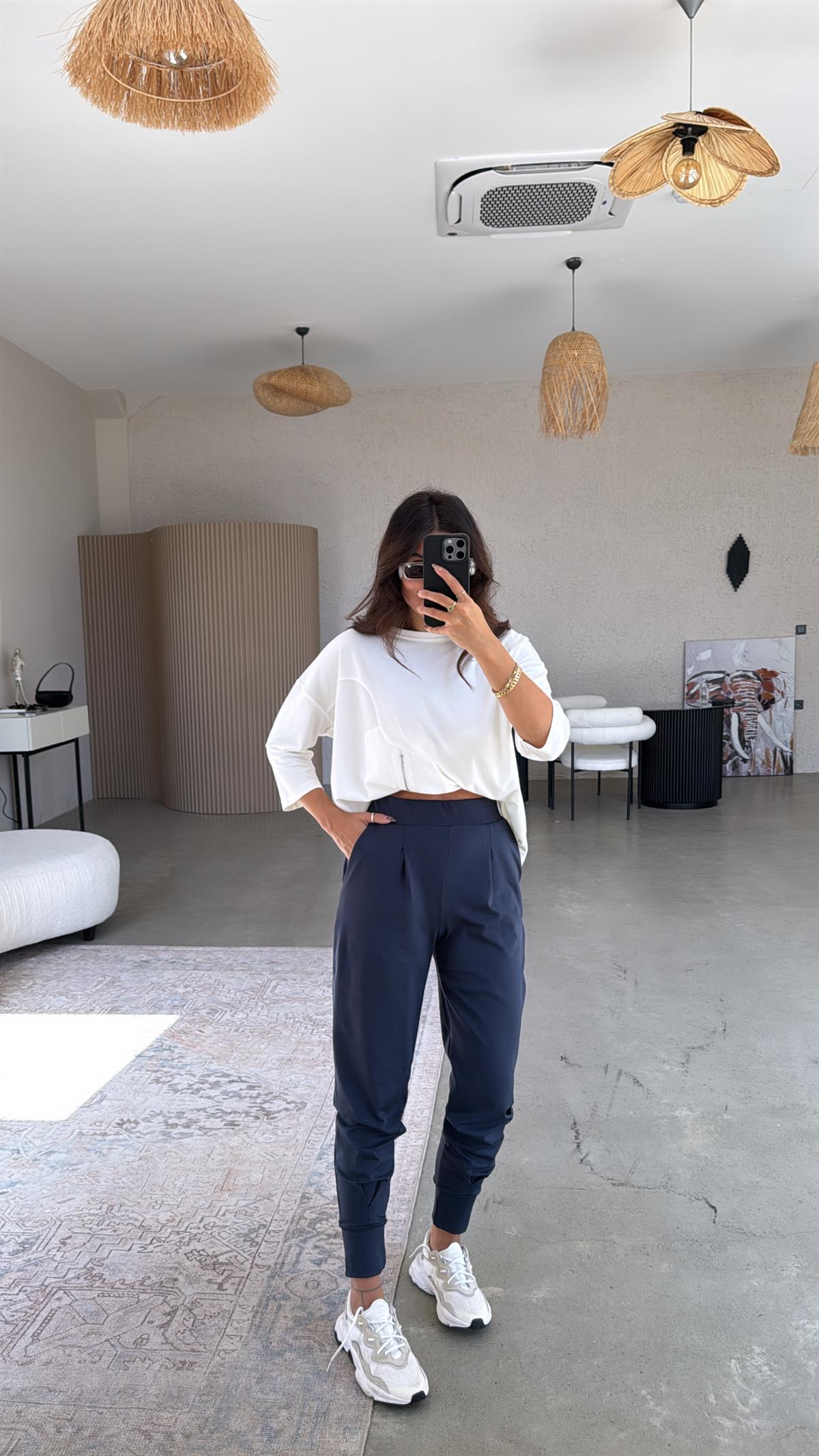 Lacivert Scuba Rahat Pantolon