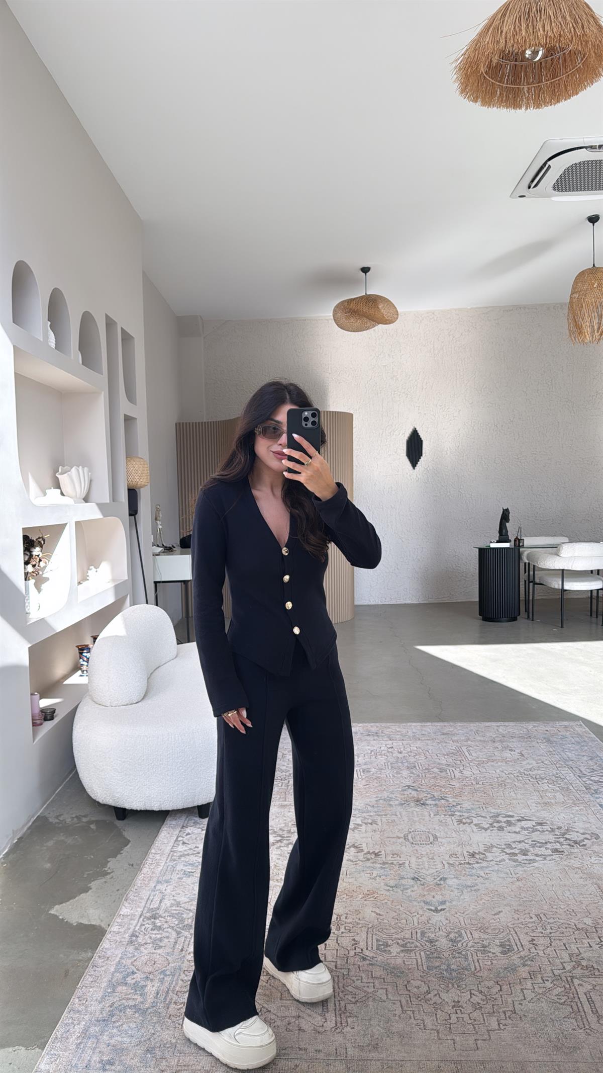 Lacivert Selanik Triko ZR model Hırka Pantolon Takım