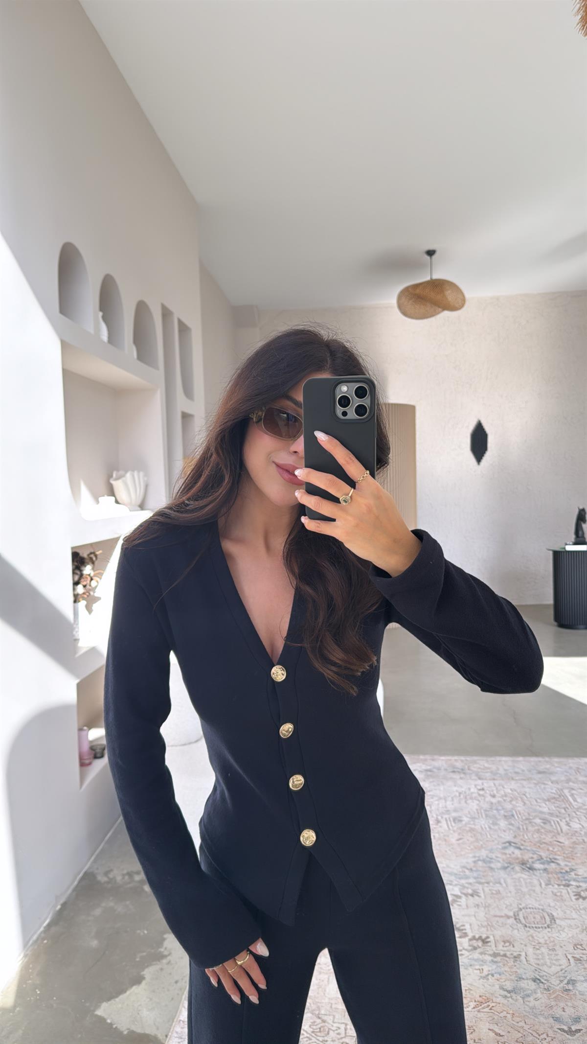 Lacivert Selanik Triko ZR model Hırka Pantolon Takım