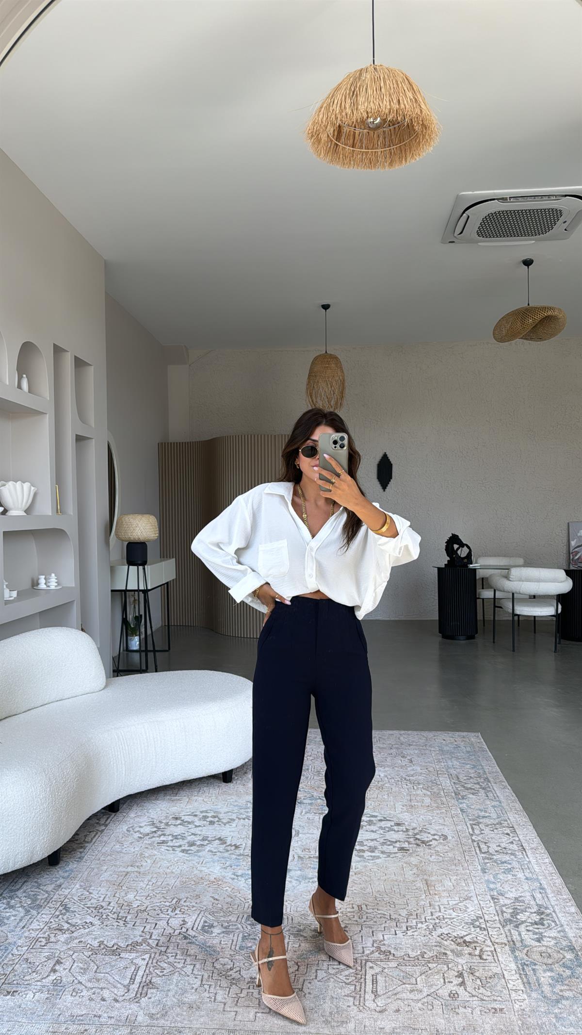 Lacivert ZR Flotlu Kumaş Pantolon