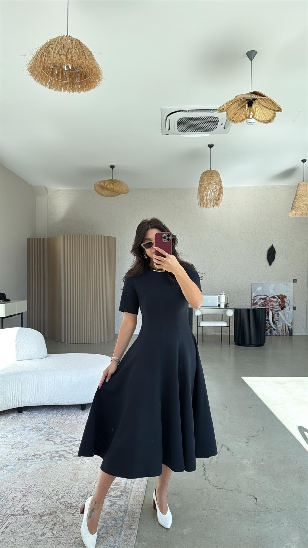 Lacivert ZR Uzun Premium Elbise