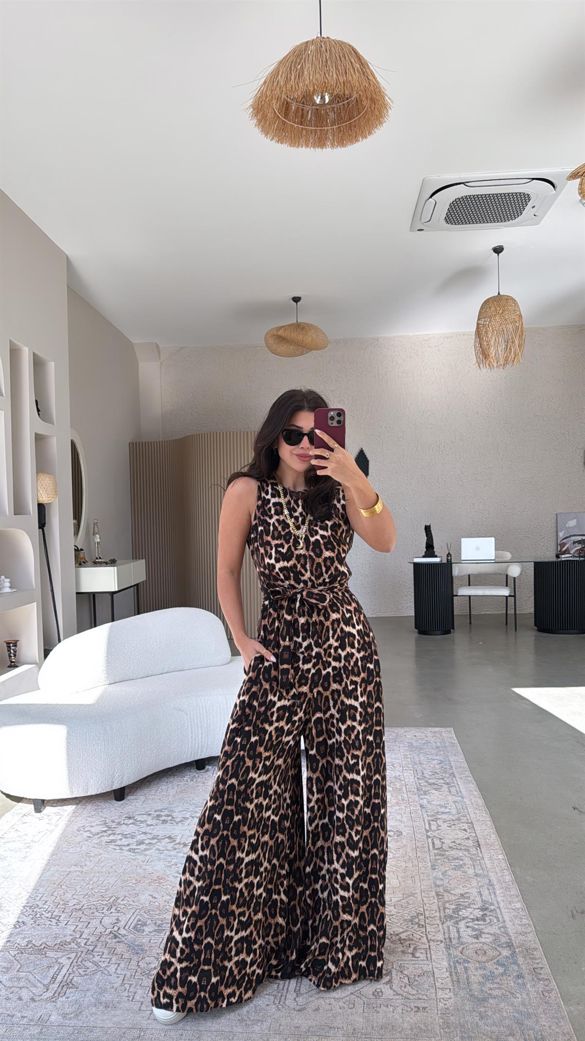 Leopar Desenli Bol Paça Tulum