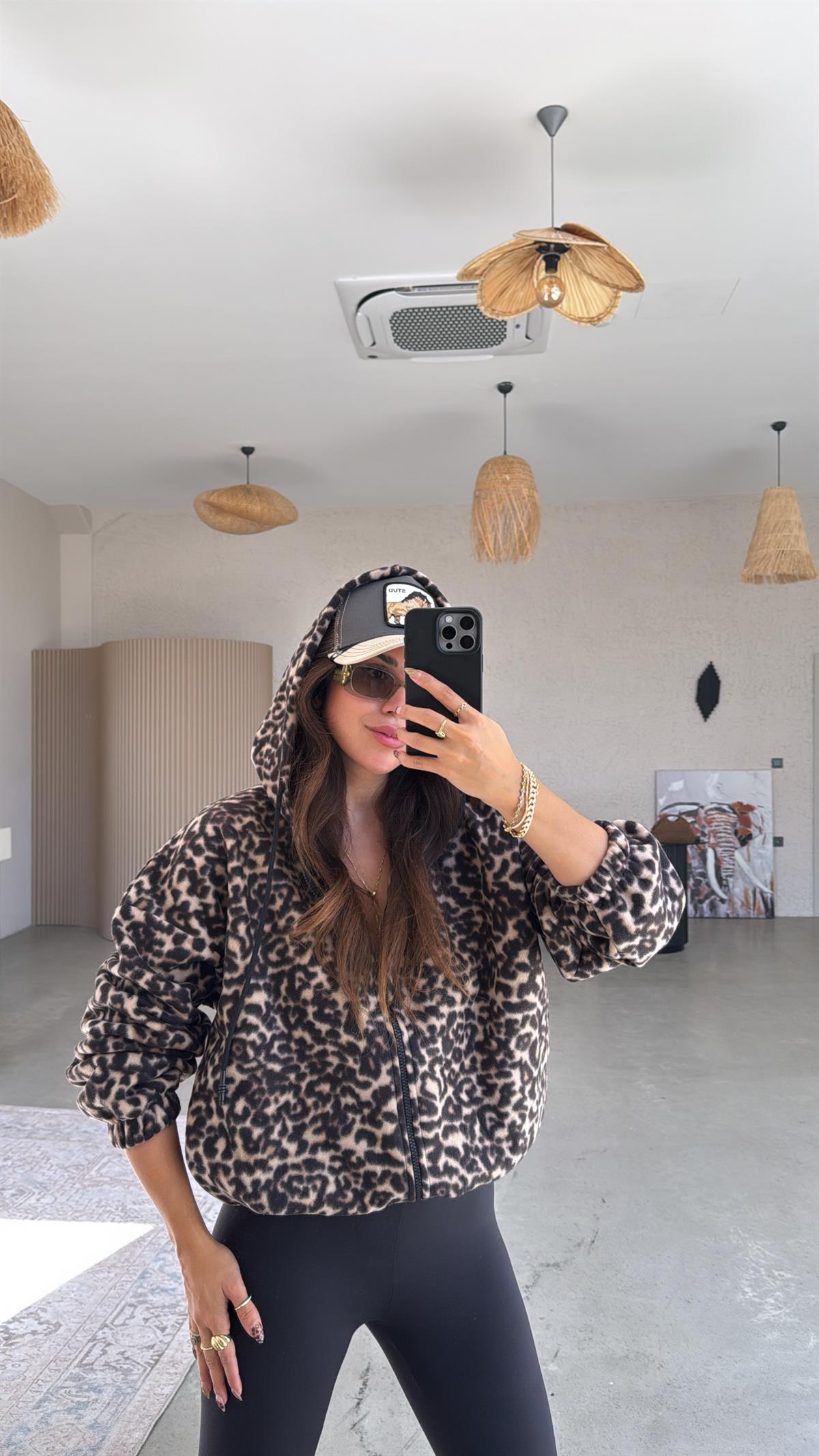 Leopar Polar Ceket