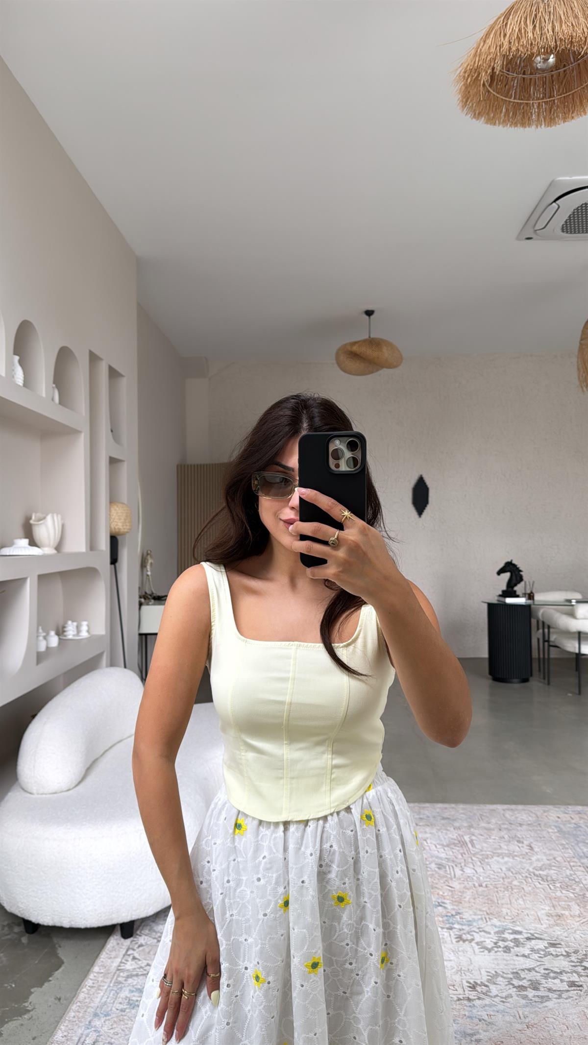 Limon Sarı Likralı Büstiyer