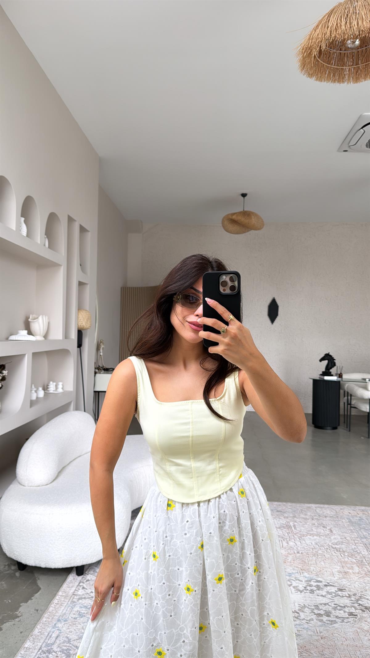Limon Sarı Likralı Büstiyer