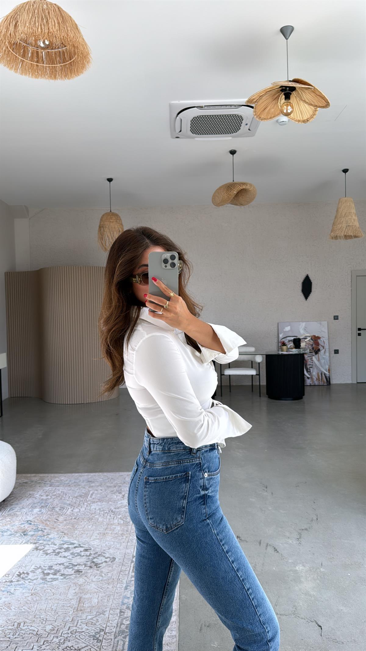 Mavi Boyfit Paça Kesik ZR Jean