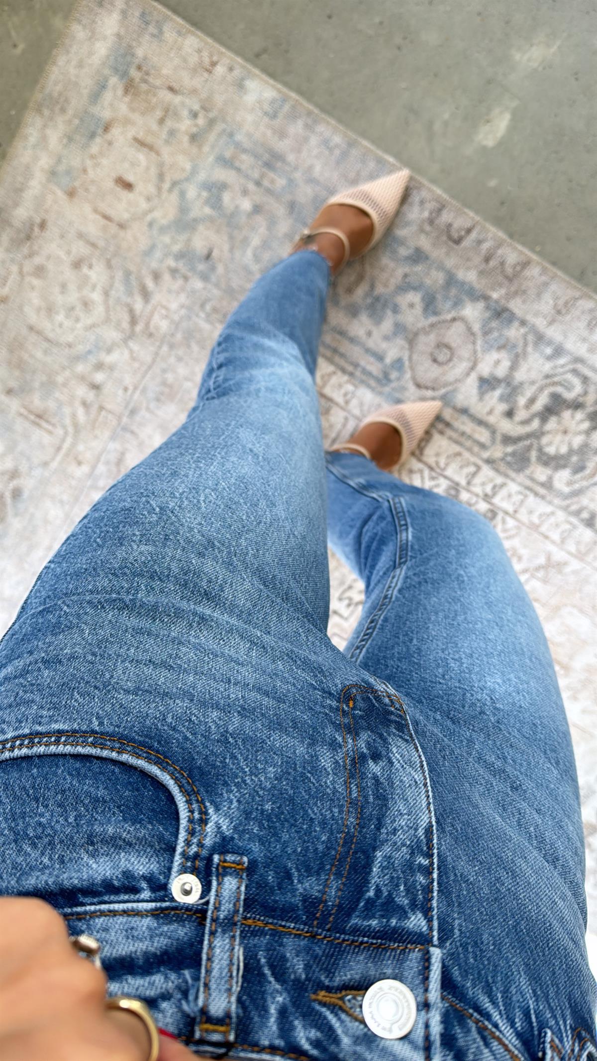 Mavi Boyfit Paça Kesik ZR Jean