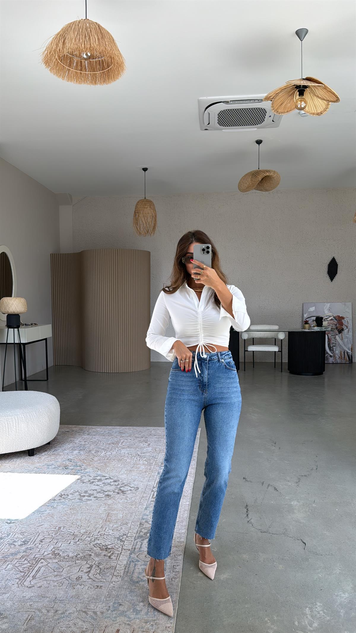 Mavi Boyfit Paça Kesik ZR Jean