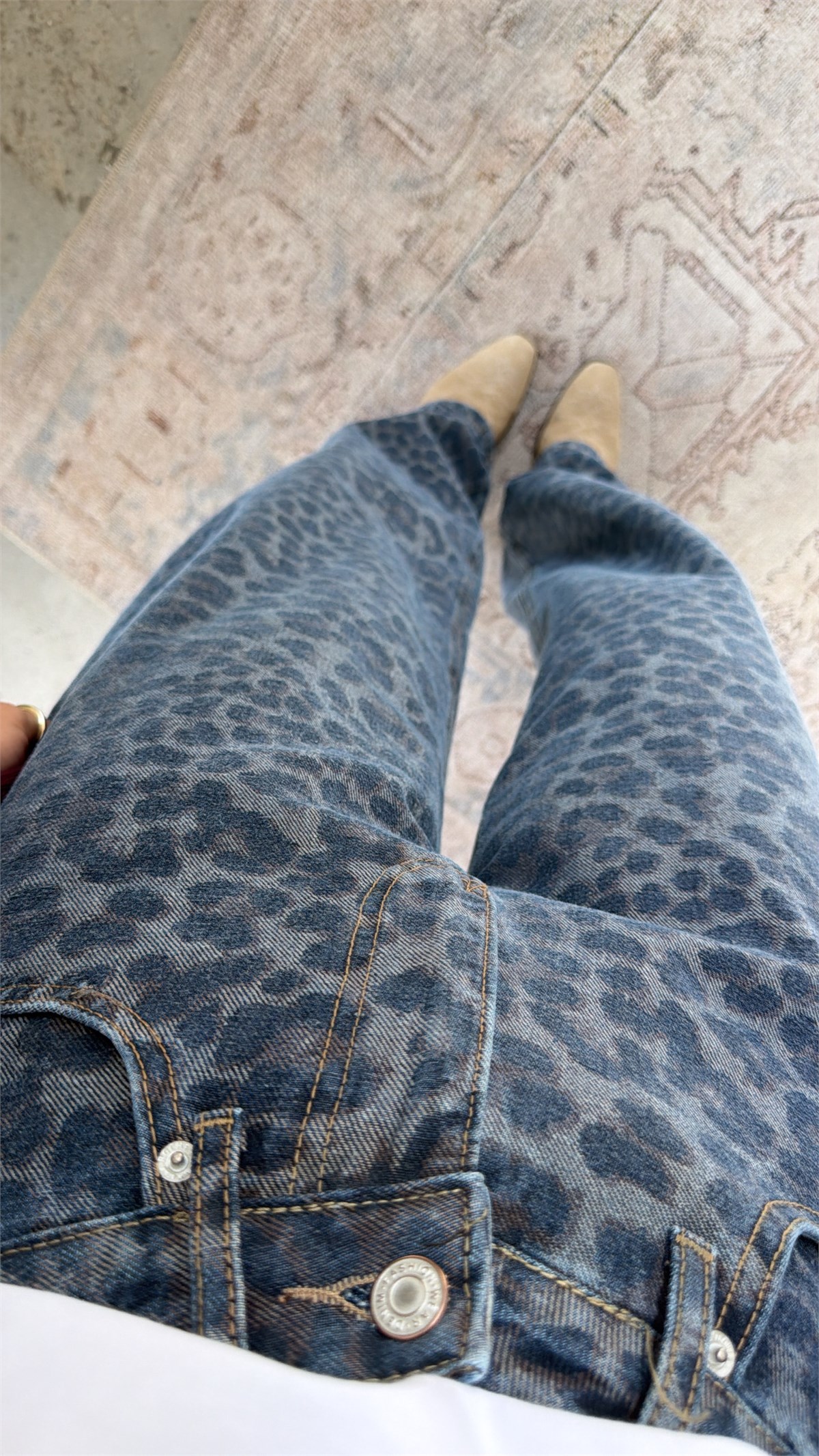 Mavi Leopar Animal Print Style Barrel Jean