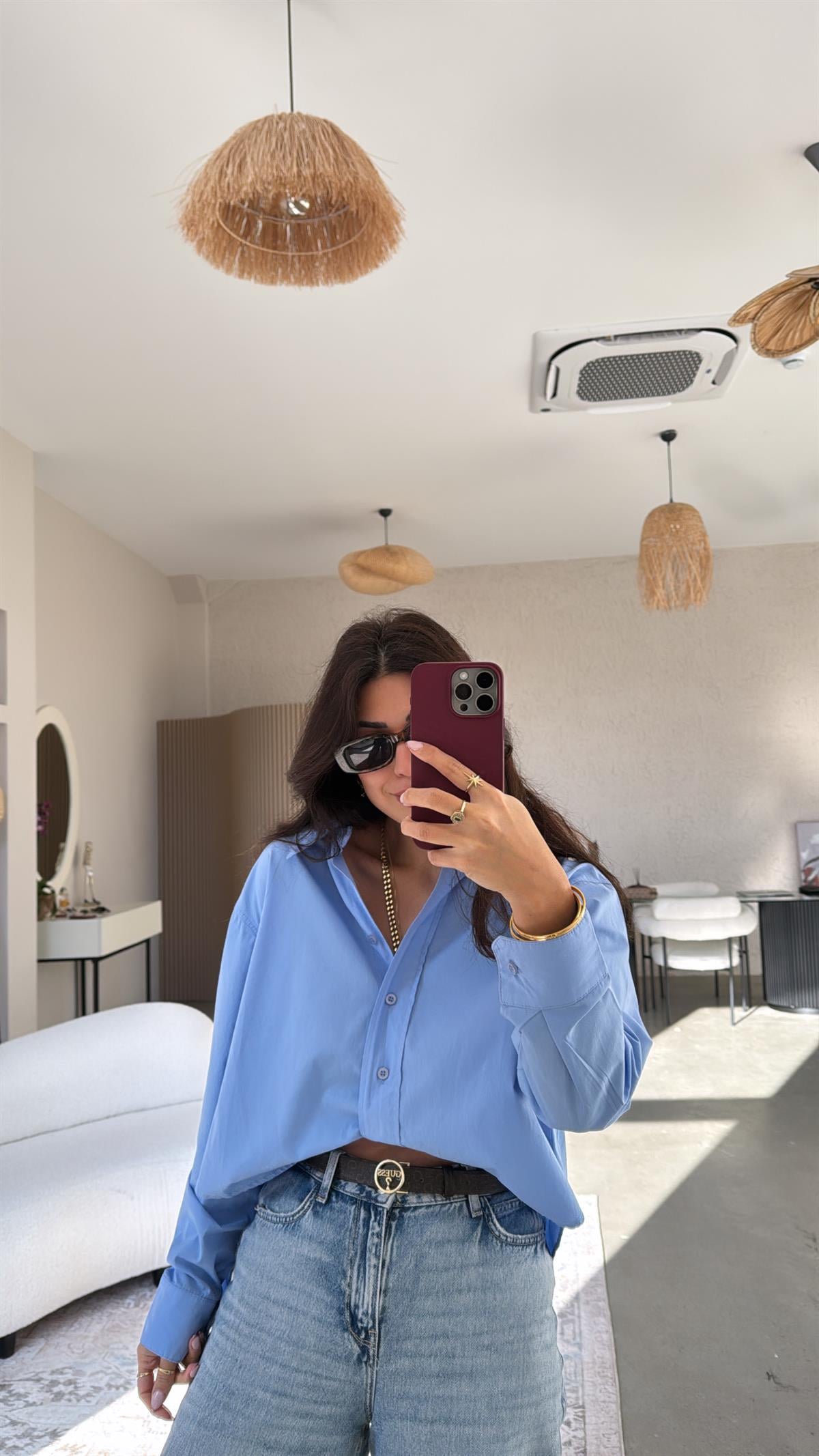 Mavi Poplin CR Gömlek