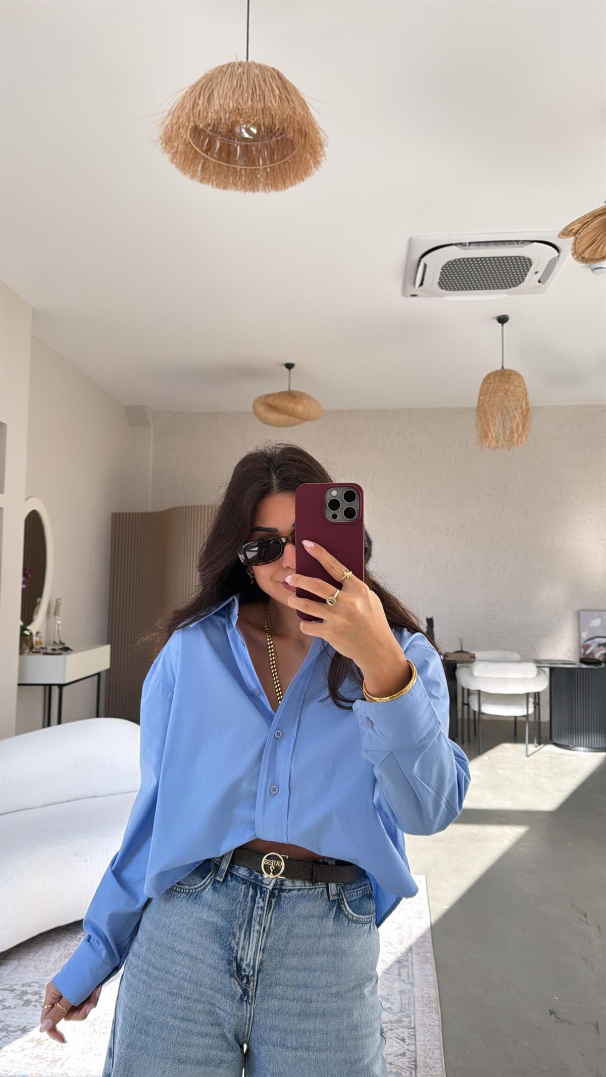 Mavi Poplin CR Gömlek