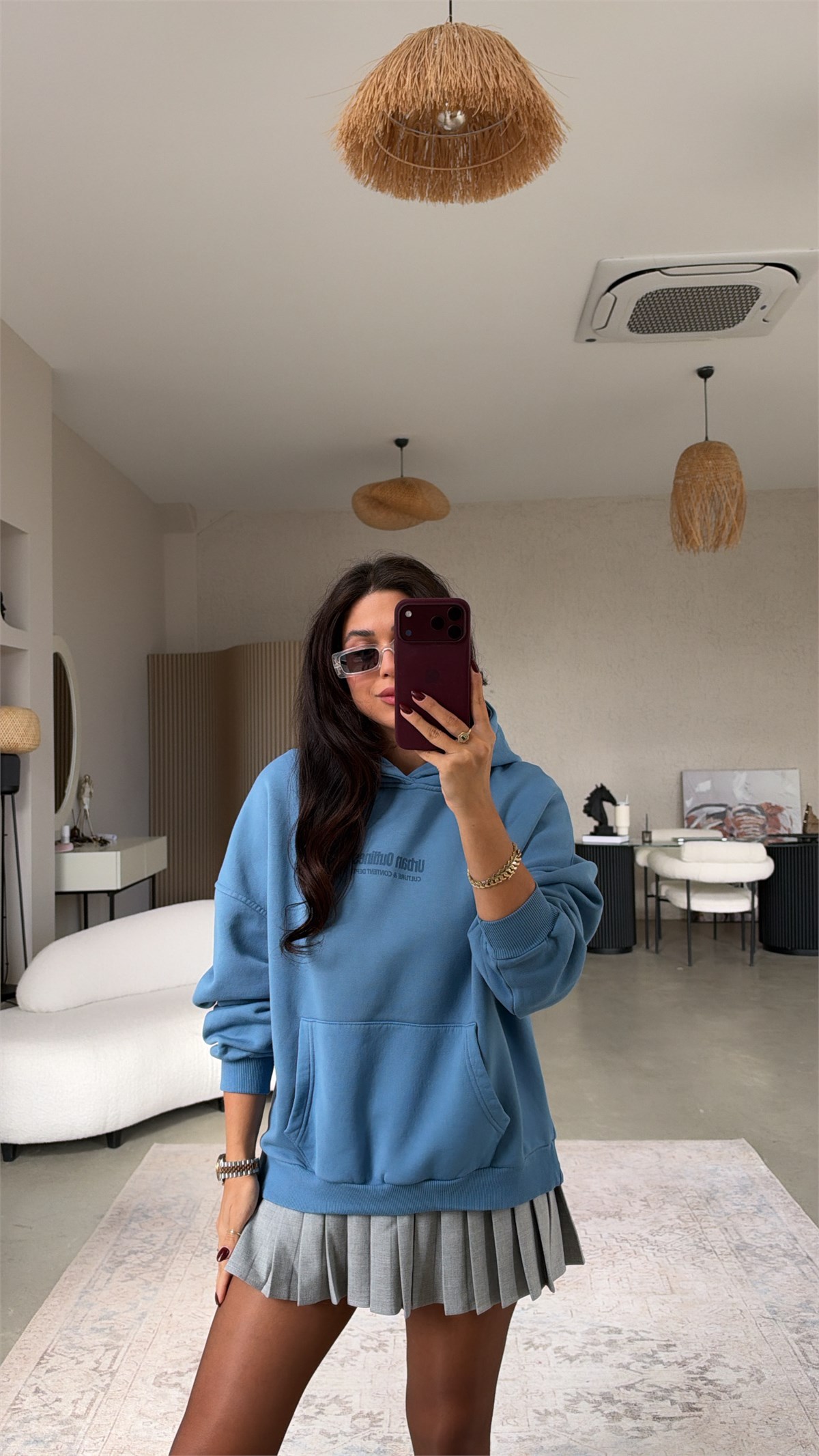 Mavi Outlines Orijinal Sweatshirt