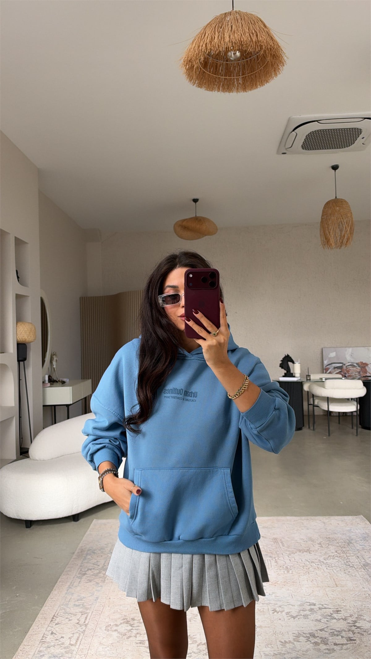 Mavi Outlines Orijinal Sweatshirt