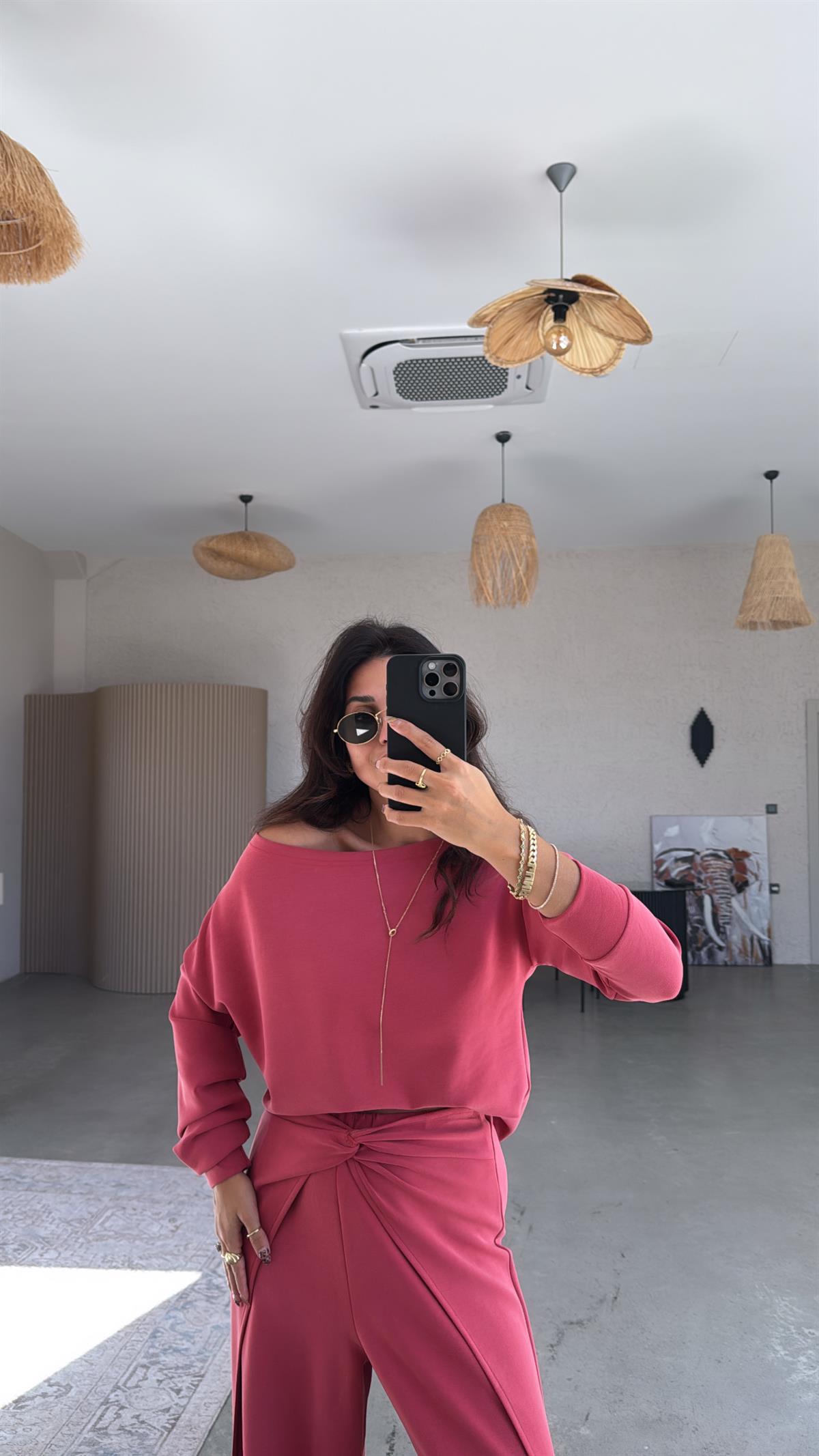 Mercan Beli Düğümlü Modal Takım