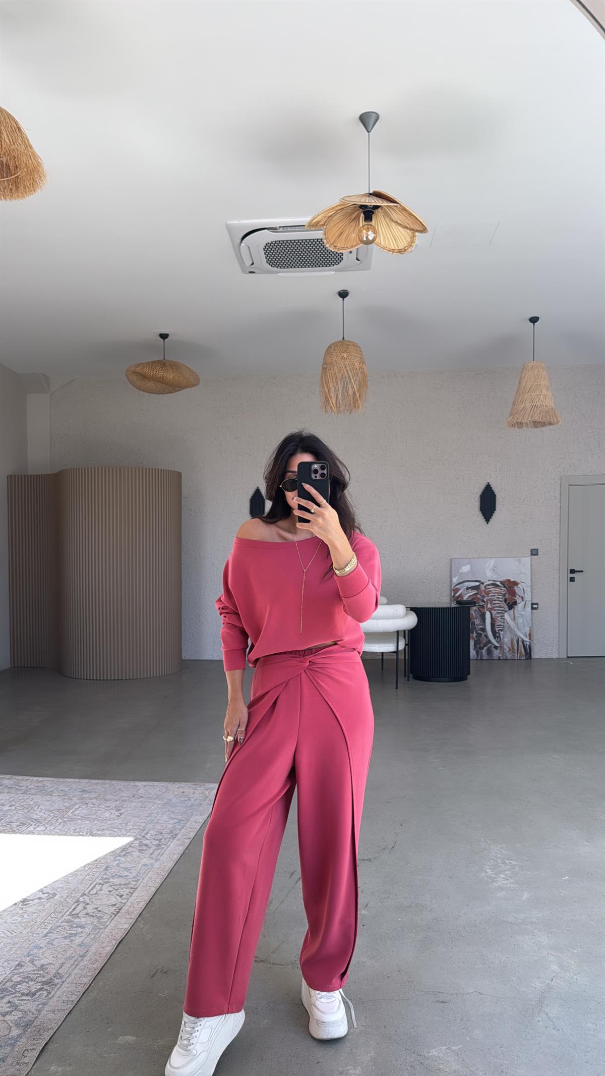 Mercan Beli Düğümlü Modal Takım