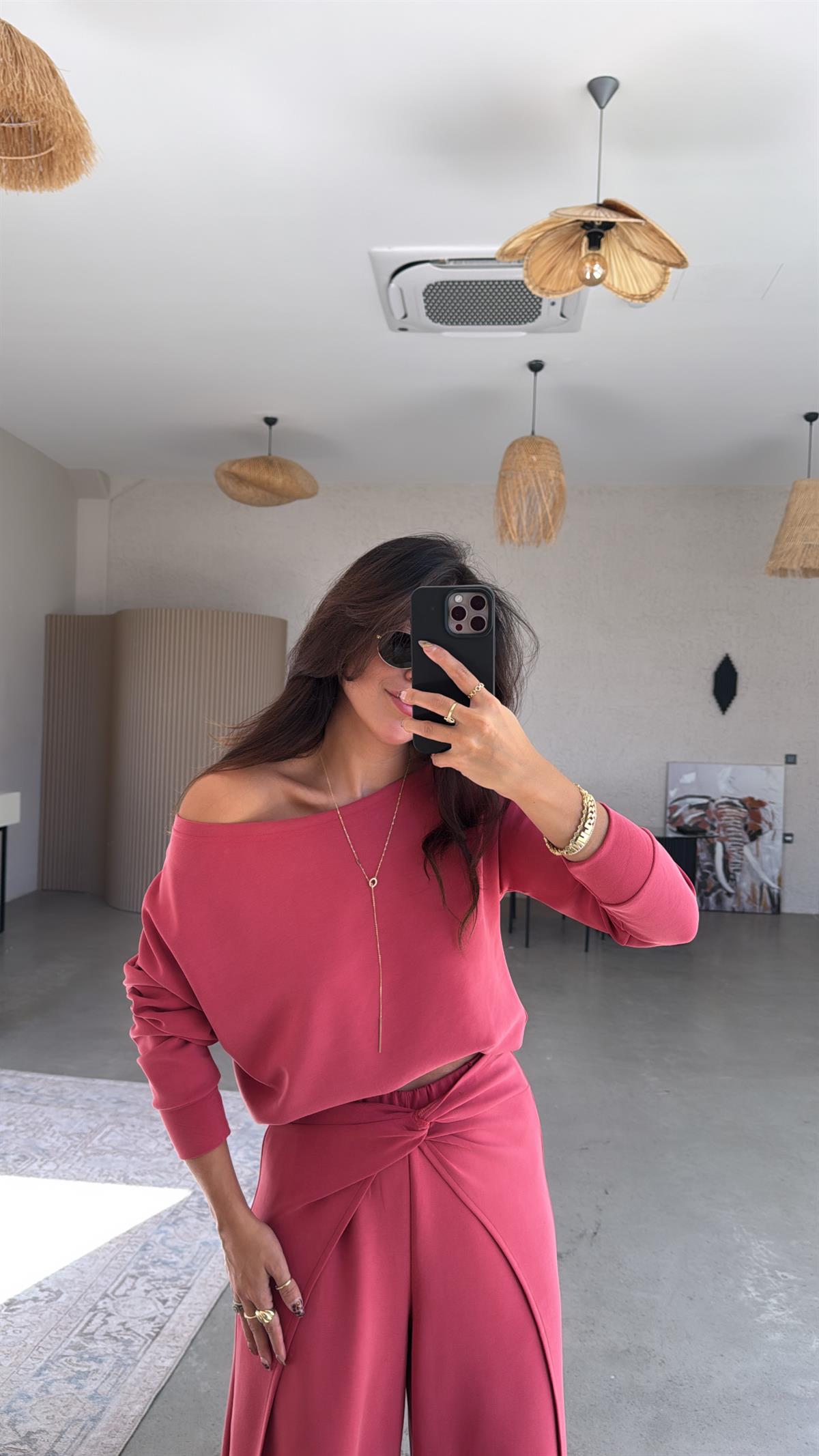 Mercan Beli Düğümlü Modal Takım