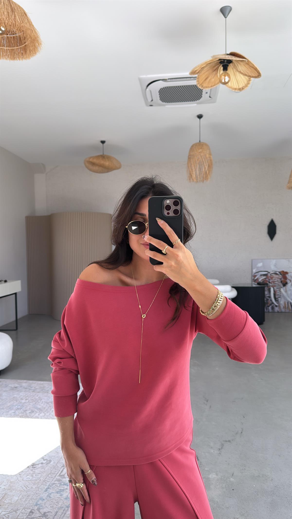 Mercan Beli Düğümlü Modal Takım