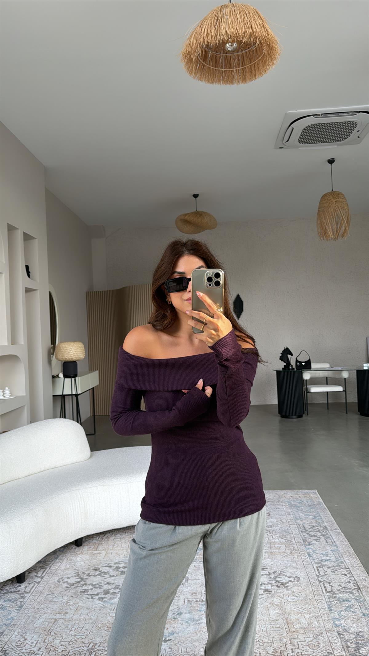 Mürdüm Madonna Bluz