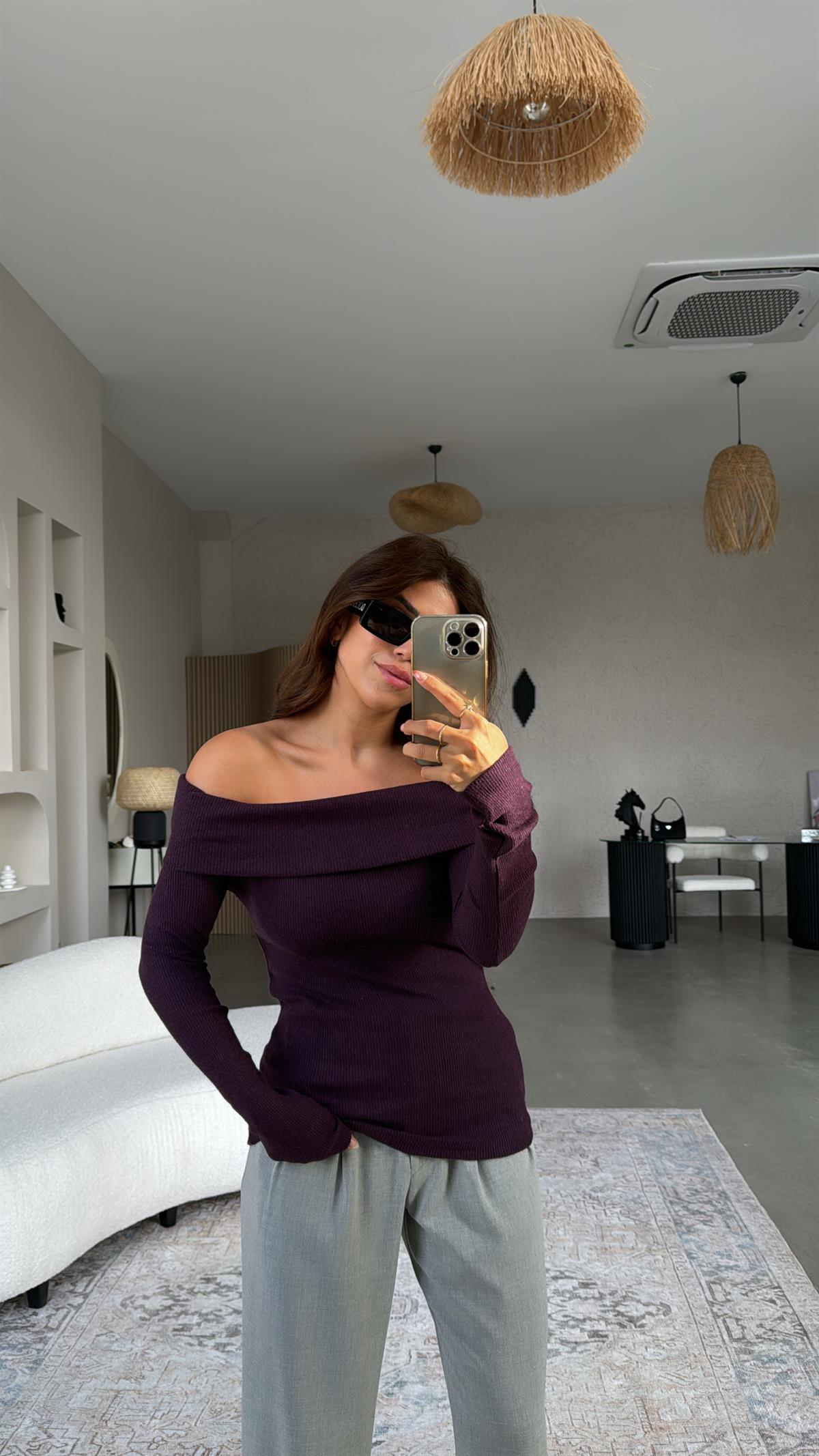 Mürdüm Madonna Bluz