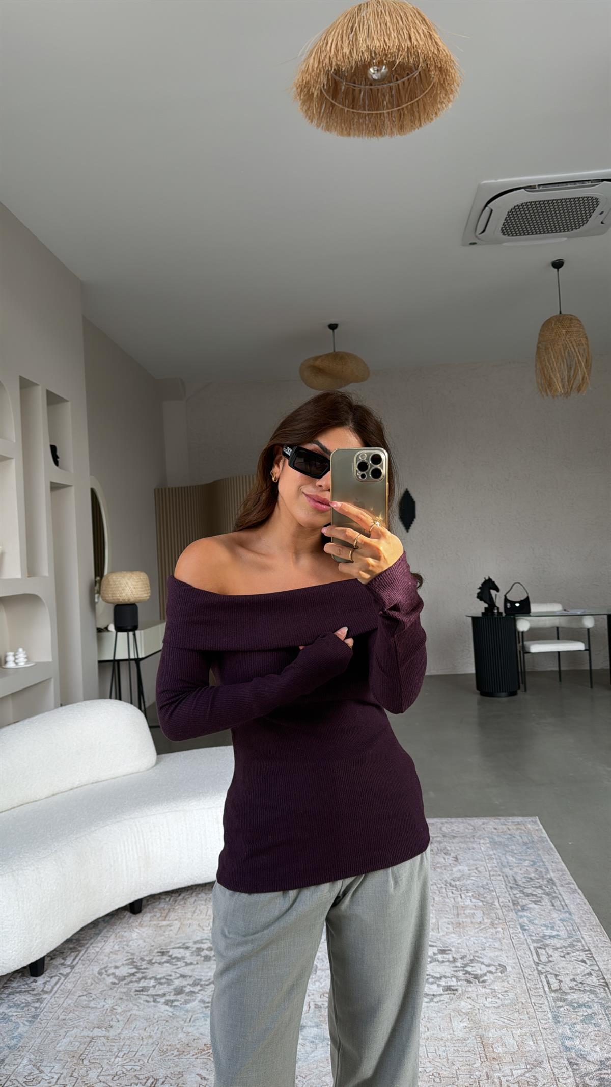 Mürdüm Madonna Bluz