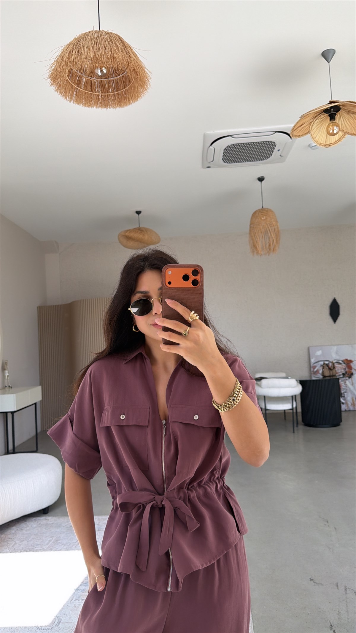 Mürdüm Tensel Ceketli Pantolonlu Premium Takım