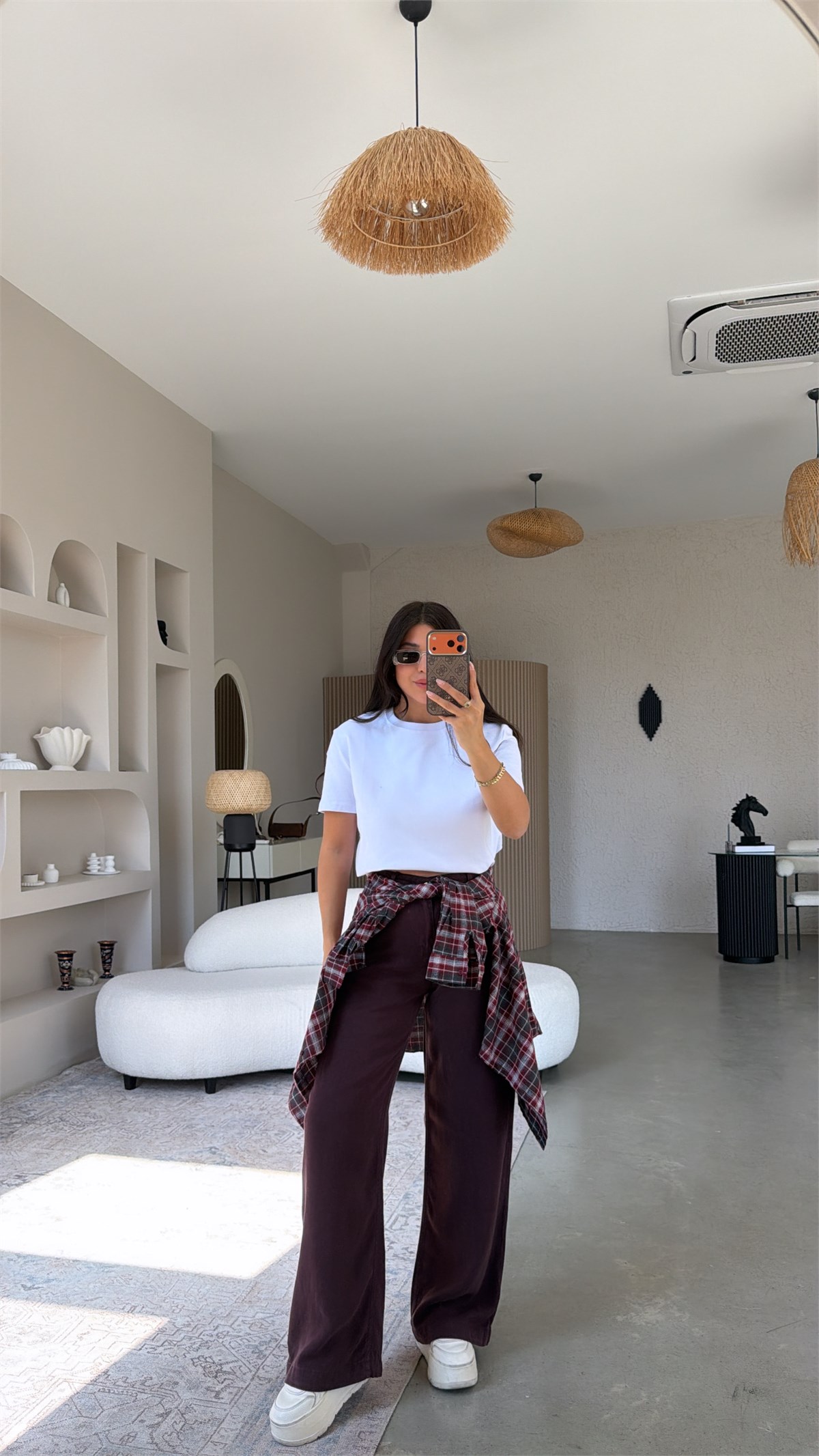 Mürdüm Tensel Yıkamalı Denim Pantolon