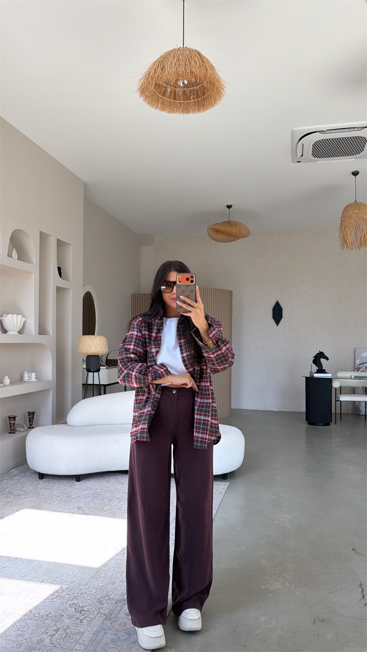 Mürdüm Tensel Yıkamalı Denim Pantolon