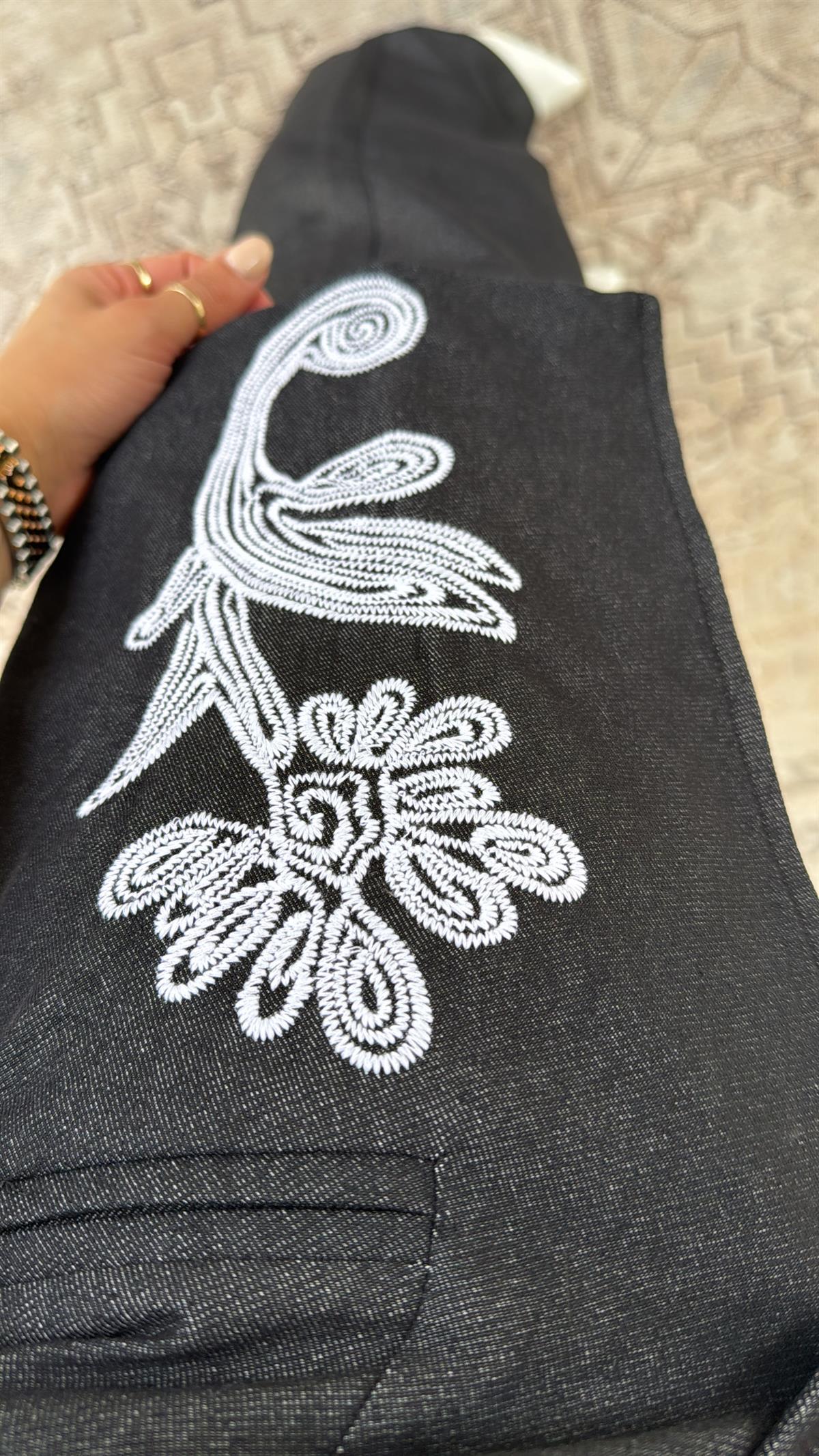 Nakışlı Premium Jean Takım