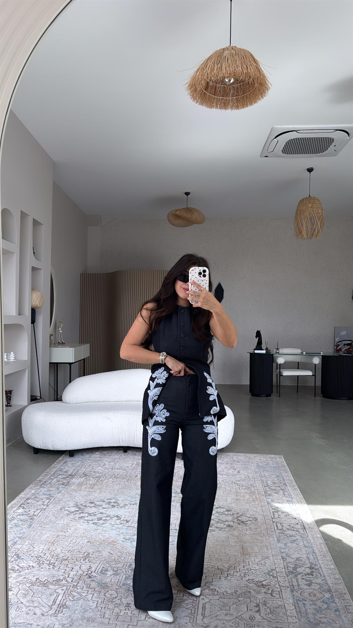 Nakışlı Premium Jean Takım