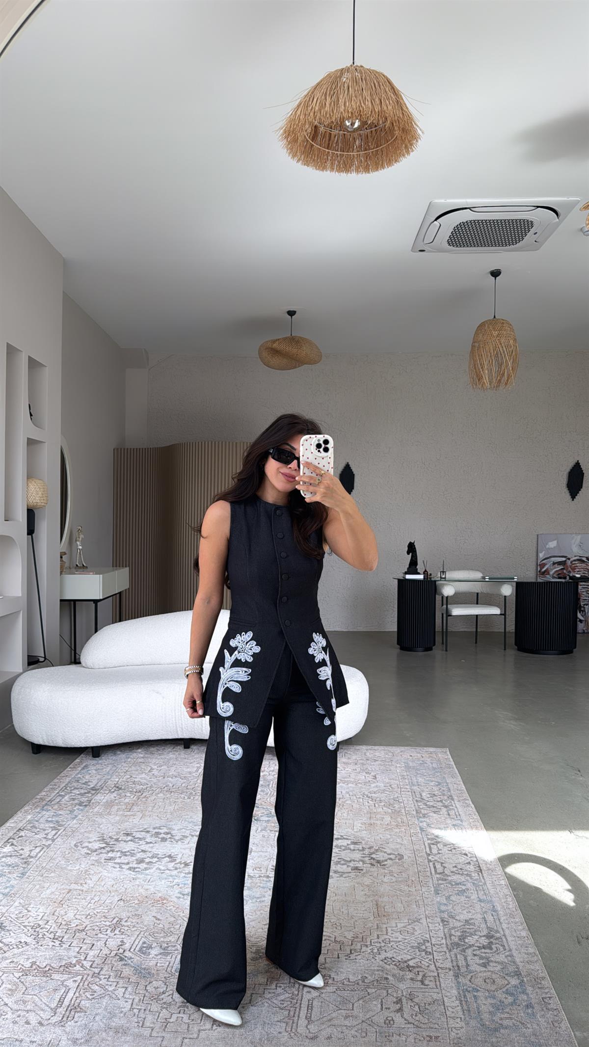 Nakışlı Premium Jean Takım