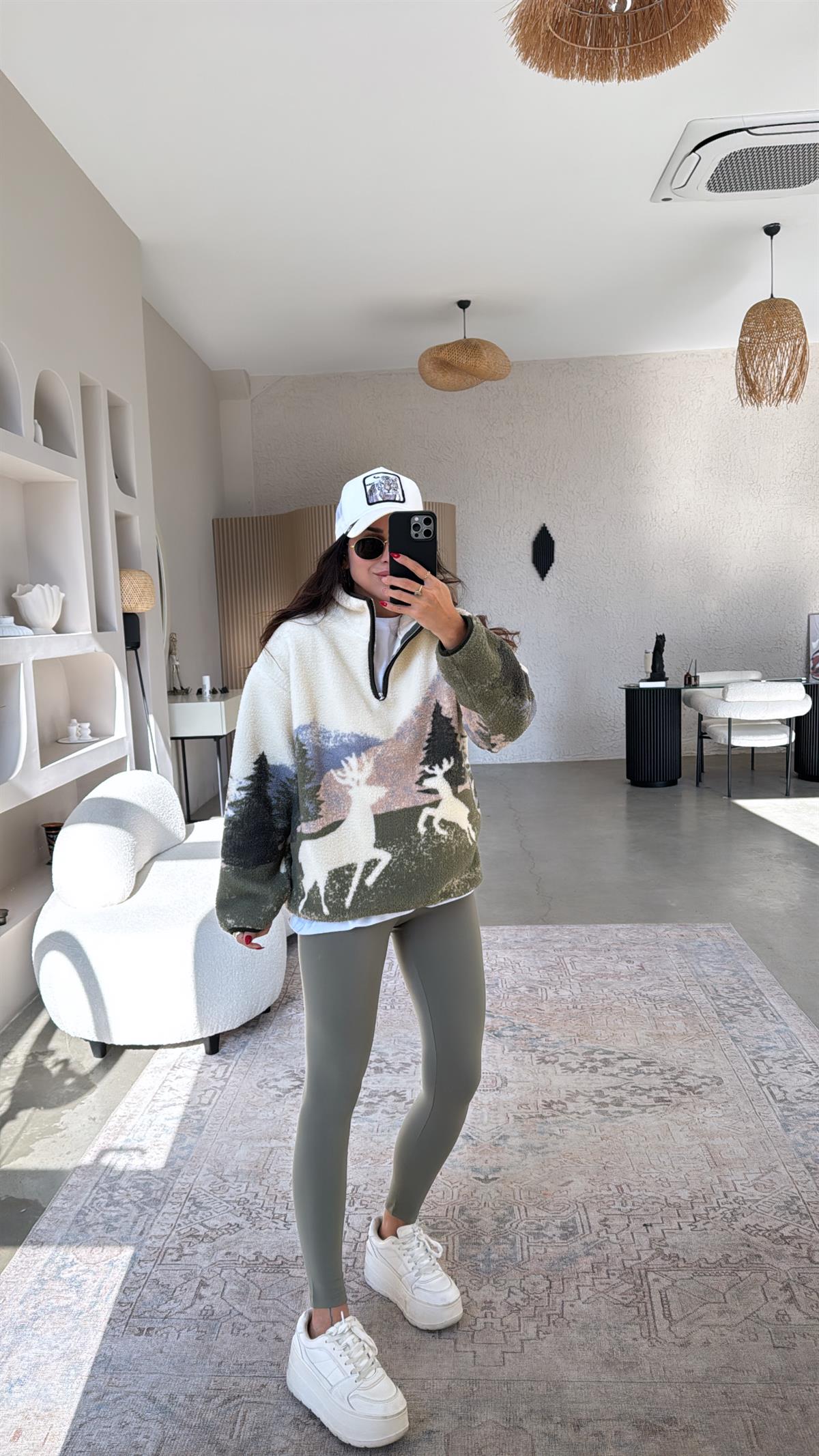 Oys Model Geyikli Polar Sweatshirt