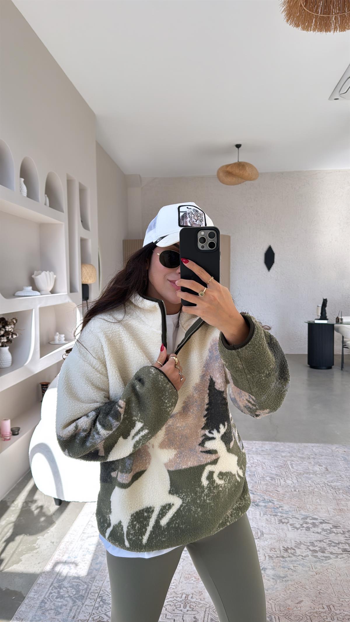 Oys Model Geyikli Polar Sweatshirt