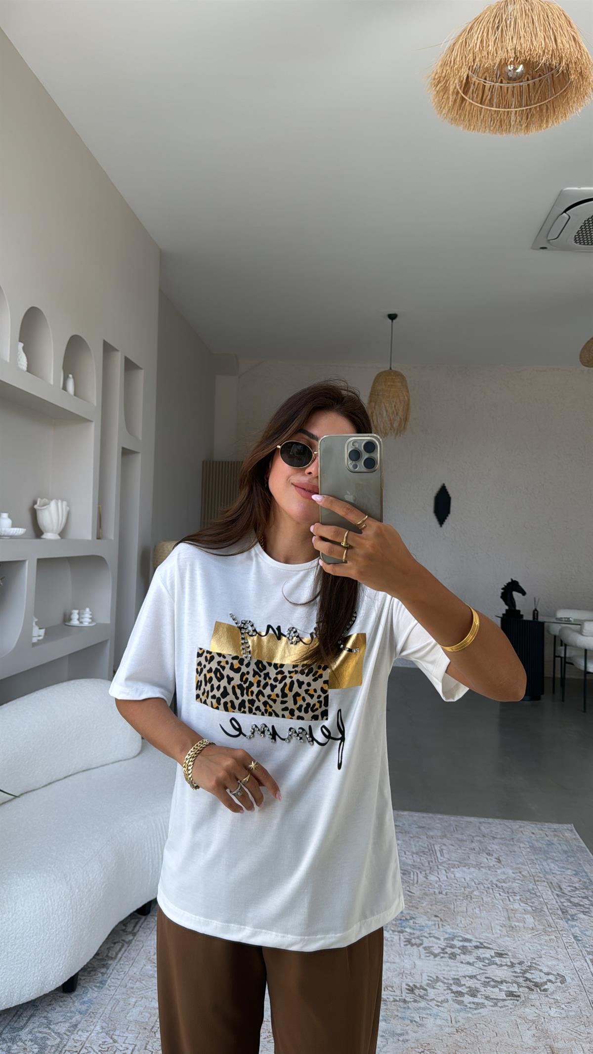 Parlak Baskı Strong Modal Tshirt