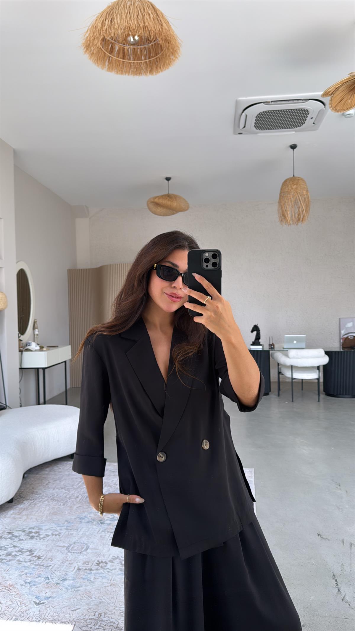 Premium Siyah Ceket Pantolon Takım