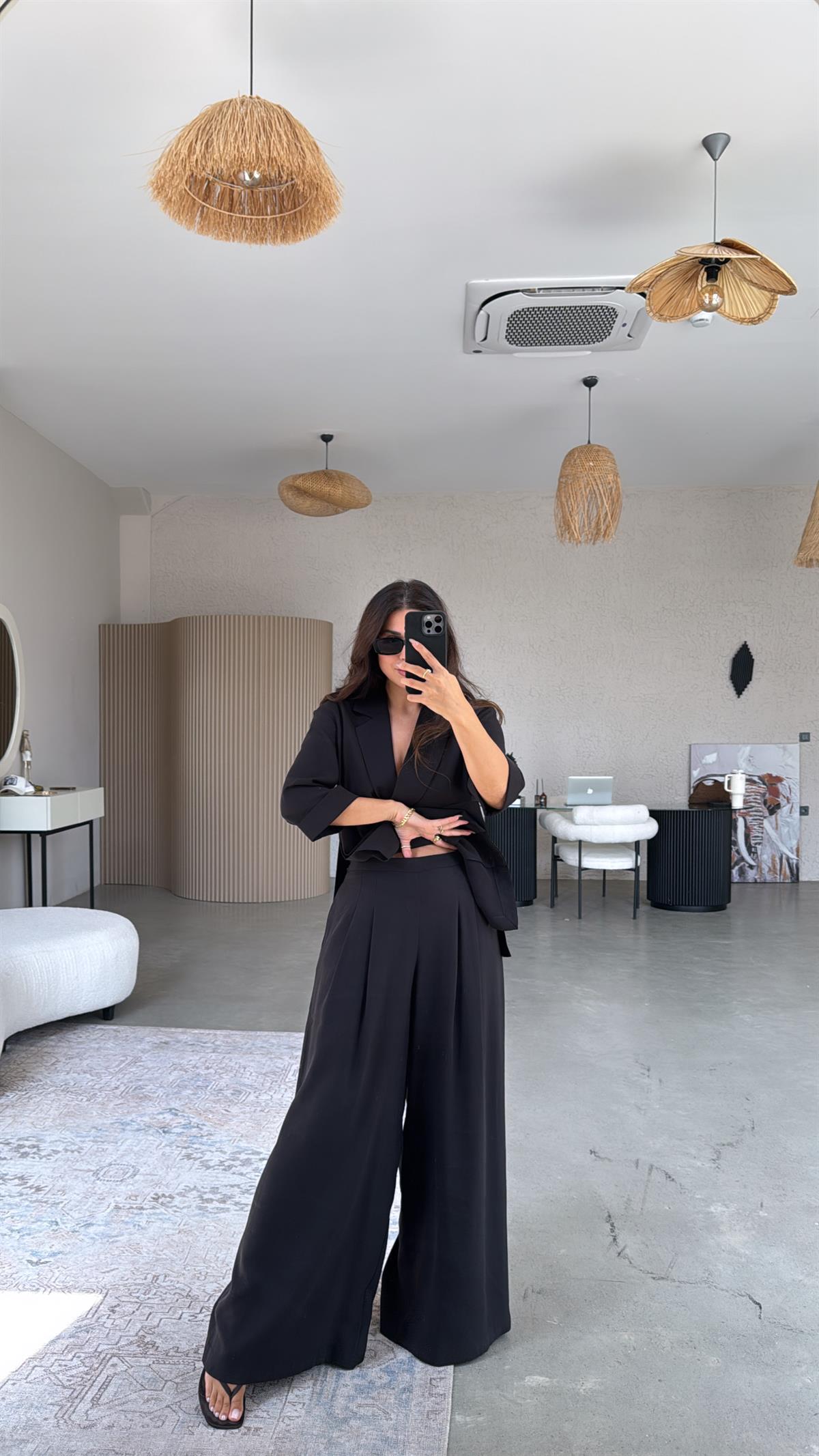 Premium Siyah Ceket Pantolon Takım