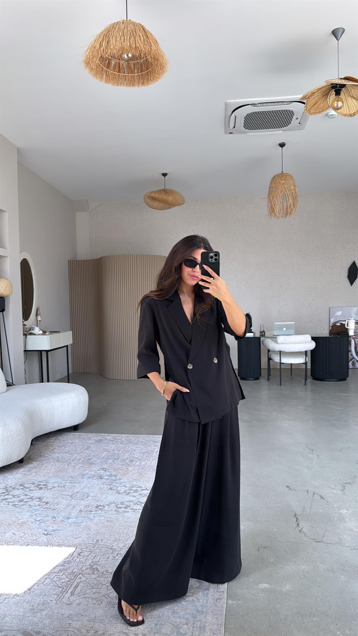 Premium Siyah Ceket Pantolon Takım