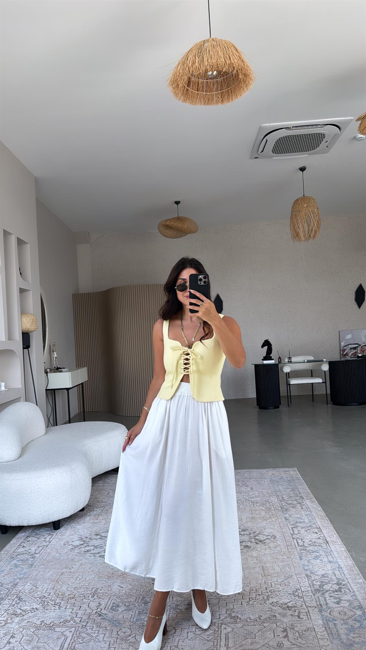 Sarı Bağlamalı Premium Büstiyer