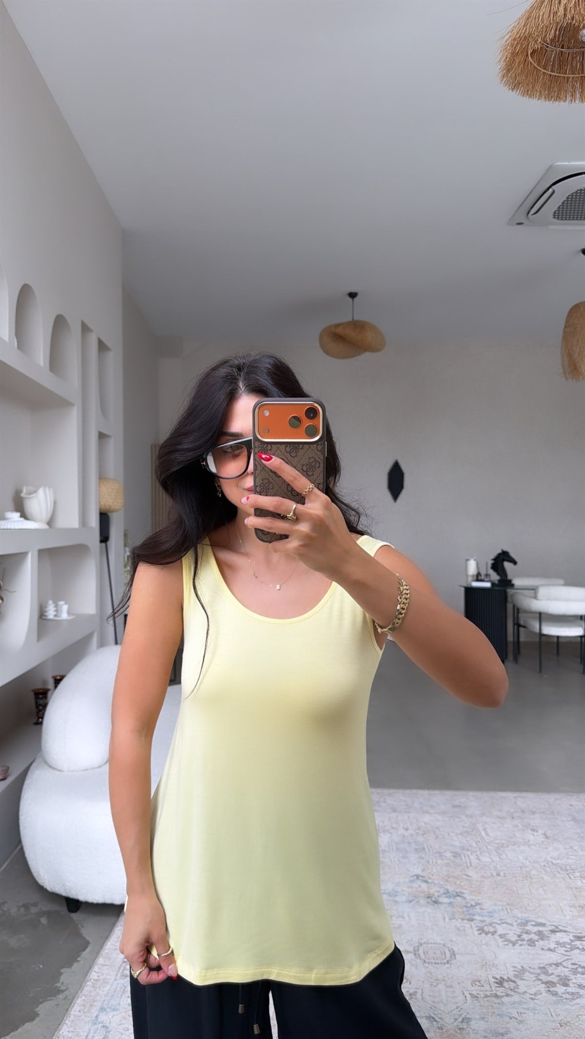 Sarı Oval Bitişli Salaş Atlet
